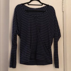 Navy striped top